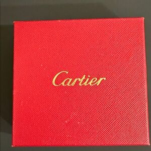 Cartier Luxury Burgundy Coin Pouch with Gold Logo